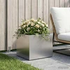 Sodo vazonas Sidabrinė 40 x 30 x 30 cm Galvanizuotas plienas