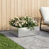 Sodo vazonas Sidabrinė 40 x 40 x 20 cm Galvanizuotas plienas