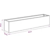 Sodo vazonas Sidabrinė 80 x 20 x 20 cm Galvanizuotas plienas