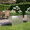 Sodo vazonas Sidabrinė 80 x 20 x 49 cm Galvanizuotas plienas