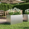 Sodo vazonas Sidabrinė 80 x 50 x 50 cm Galvanizuotas plienas