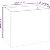 Sodo vazonas Cinkuota plienas 50 x 32 x 40 cm Cinkuota plienas