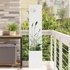 Sodo privatumo ekranas „Fretwork“ Balta 32 x 32 x 150 cm