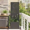 Sodo privatumo ekranas „Fretwork“ Juoda 50 x 32 x 150 cm