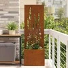 Sodo privatumo ekranas „Fretwork“ Rūdijanti 50 x 32 x 150 cm