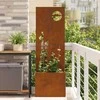 Sodo privatumo ekranas „Fretwork“ Rūdijanti 50 x 32 x 150 cm