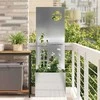 Sodo privatumo ekranas „Fretwork“ Sidabro 50 x 32 x 150 cm