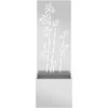 Sodo privatumo ekranas Gėlių Sidabro 50 x 150 cm