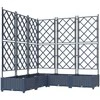 Sodo vazonas 5 pcs Pilka 120 x 120 x 125,5 cm Plastmasė