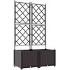 Sodo vazonas 2 vnt. Ruda 80 x 40 x 143 cm PP