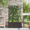 Sodo vazonas 2 vnt. Ruda 80 x 40 x 143 cm PP
