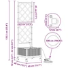 Sodo vazonas su laistymo sistema ir ratukais Balta PP