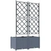Sodo vazonas 2 pcs Šviesiai Pilka 80 x 40 x 143 cm Plastmasė