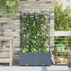 Sodo vazonas 2 pcs Šviesiai Pilka 80 x 40 x 143 cm Plastmasė