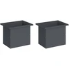 Sodo vazonas su LED 2 vnt. Antracitas 30 x 40 x 30 cm Plienas