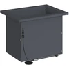 Sodo vazonas su LED 2 vnt. Antracitas 30 x 40 x 30 cm Plienas