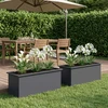 Sodo vazonas su LED 2 vnt. Antracitas 40 x 100 x 40 cm Plienas