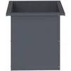 Sodo vazonas su LED 2 vnt. Antracitas 40 x 40 x 40 cm Plienas