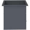 Sodo vazonas su LED 2 vnt. Antracitas 50 x 50 x 48 cm Plienas