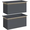 Sodo vazonas su LED 2 vnt. Antracitas 50 x 100 x 48 cm Plienas