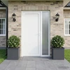 Sodo vazonas su LED 2 vnt. Antracitas 50 x 50 x 48 cm Plienas