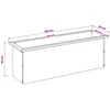 Sodo vazonas su LED 2 vnt. Balta 30 x 100 x 30 cm Plienas