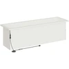 Sodo vazonas su LED 2 vnt. Balta 30 x 100 x 30 cm Plienas