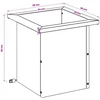 Sodo vazonas su LED 2 vnt. Balta 30 x 30 x 30 cm Plienas