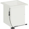 Sodo vazonas su LED 2 vnt. Balta 30 x 30 x 30 cm Plienas