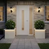 Sodo vazonas su LED 2 vnt. Balta 30 x 40 x 30 cm Plienas