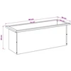 Sodo vazonas su LED 2 vnt. Balta 30 x 80 x 30 cm Plienas