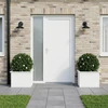 Sodo vazonas su LED 2 vnt. Balta 40 x 60 x 40 cm Plienas