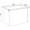 Sodo vazonas su LED 2 vnt. Balta 40 x 60 x 40 cm Plienas