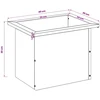 Sodo vazonas su LED 2 vnt. Balta 40 x 80 x 40 cm Plienas