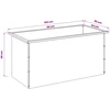 Sodo vazonas su LED 2 vnt. Balta 50 x 100 x 48 cm Plienas