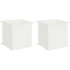 Sodo vazonas su LED 2 vnt. Balta 50 x 50 x 48 cm Plienas
