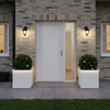 Sodo vazonas su LED 2 vnt. Balta 50 x 50 x 48 cm Plienas