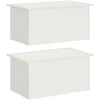Sodo vazonas su LED 2 vnt. Balta 50 x 80 x 48 cm Plienas