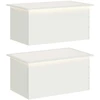 Sodo vazonas su LED 2 vnt. Balta 50 x 80 x 48 cm Plienas