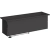 Sodo vazonas su LED 2 vnt. Juoda 30 x 100 x 30 cm Plienas