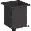 Sodo vazonas su LED 2 vnt. Juoda 30 x 30 x 30 cm Plienas