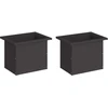 Sodo vazonas su LED 2 vnt. Juoda 30 x 40 x 30 cm Plienas