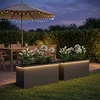 Sodo vazonas su LED 2 vnt. Juoda 30 x 80 x 30 cm Plienas