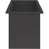 Sodo vazonas su LED 2 vnt. Juoda 40 x 100 x 40 cm Plienas