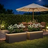 Sodo vazonas su LED 2 vnt. Juoda 40 x 100 x 40 cm Plienas
