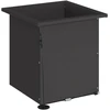 Sodo vazonas su LED 2 vnt. Juoda 40 x 40 x 40 cm Plienas