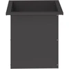 Sodo vazonas su LED 2 vnt. Juoda 40 x 40 x 40 cm Plienas