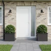 Sodo vazonas su LED 2 vnt. Juoda 40 x 60 x 40 cm Plienas