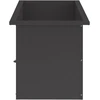 Sodo vazonas su LED 2 vnt. Juoda 40 x 80 x 40 cm Plienas
