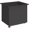 Sodo vazonas su LED 2 vnt. Juoda 50 x 60 x 48 cm Plienas